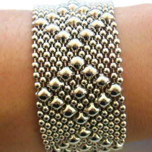 SG Liquid Metal Silver Mesh Cuff Bracelet by Sergio Gutierrez B9 / All …